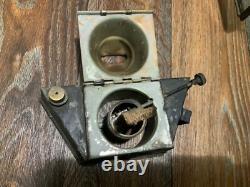 Vintage Antique Brass Ships Cabin Oil Lantern Empty