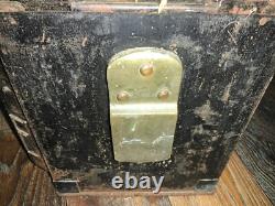 Vintage Antique Brass Ships Cabin Oil Lantern Empty