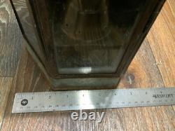 Vintage Antique Brass Ships Cabin Oil Lantern Empty