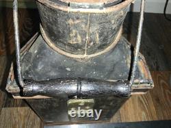 Vintage Antique Brass Ships Cabin Oil Lantern Empty