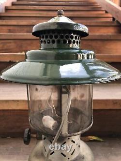 Vintage Antique Coleman Lantern 228D Chrome Fishing Lantern Coleman Glass Globe