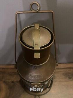 Vintage Antique Copper Brass Maritime Anchor Lantern Sherwood Ltd Oil Lamp