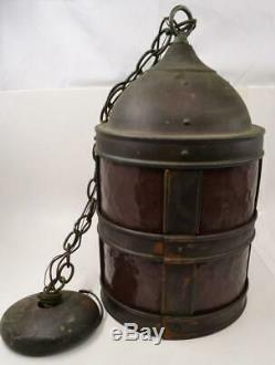 Vintage / Antique Copper Virden Hanging Lantern Medieval Style #R-1-2-#1