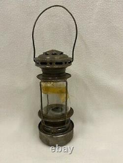 Vintage Antique Dietz Sport Skaters Lantern Cracked Broken Globe