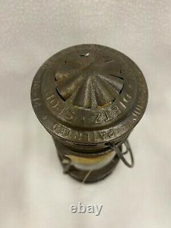 Vintage Antique Dietz Sport Skaters Lantern Cracked Broken Globe