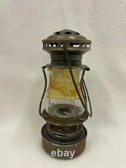 Vintage Antique Dietz Sport Skaters Lantern Cracked Broken Globe