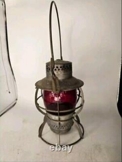 Vintage Antique Dressel Arlington, NJ Red Globe Railroad Lantern, Stamped 1979