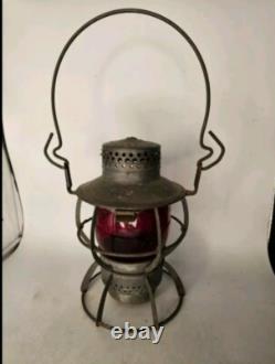 Vintage Antique Dressel Arlington, NJ Red Globe Railroad Lantern, Stamped 1979