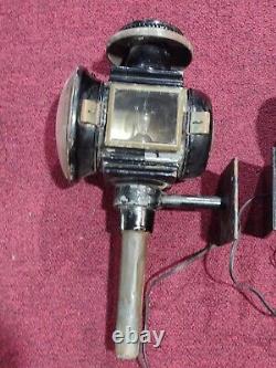 Vintage Antique Electrified Carriage Light Lantern Brass Coach Lamp