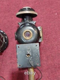 Vintage Antique Electrified Carriage Light Lantern Brass Coach Lamp