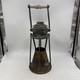 Vintage Antique Etched Brass Wood Handle Candle Lantern Maritime Lake Decor 13