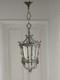 Vintage Antique French Brass Hall Lantern Pendant Ceiling Light