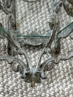 Vintage Antique French Brass Hall Lantern Pendant Ceiling Light