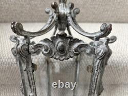 Vintage Antique French Brass Hall Lantern Pendant Ceiling Light