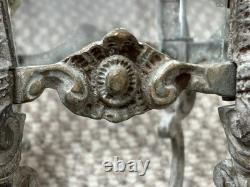 Vintage Antique French Brass Hall Lantern Pendant Ceiling Light