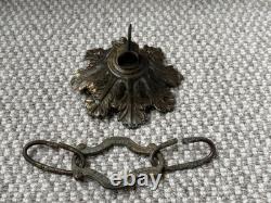Vintage Antique French Brass Hall Lantern Pendant Ceiling Light