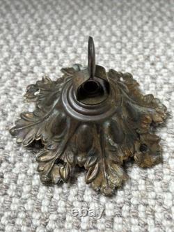 Vintage Antique French Brass Hall Lantern Pendant Ceiling Light