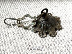 Vintage Antique French Brass Hall Lantern Pendant Ceiling Light