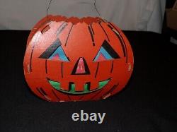 Vintage Antique Halloween Pumpkin JOL Jack O Lantern Cardboard