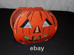 Vintage Antique Halloween Pumpkin JOL Jack O Lantern Cardboard