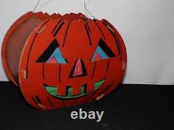 Vintage Antique Halloween Pumpkin JOL Jack O Lantern Cardboard