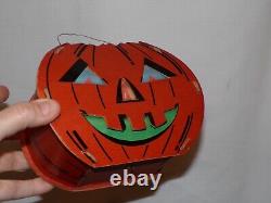 Vintage Antique Halloween Pumpkin JOL Jack O Lantern Cardboard