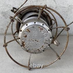 Vintage Antique Handlan St. Louis Railroad Lantern Oil Lamp / Outdoor Camping Red