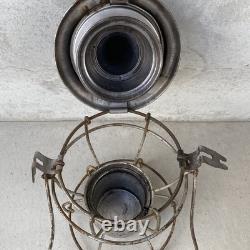 Vintage Antique Handlan St. Louis Railroad Lantern Oil Lamp / Outdoor Camping Red