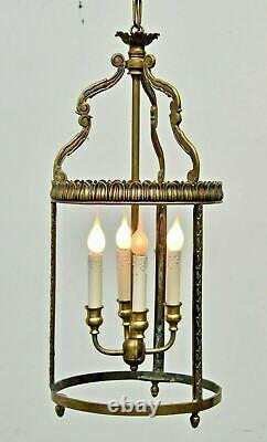 Vintage Antique Hanging Hall Lantern Chandelier Light Fixture