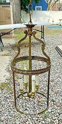 Vintage Antique Hanging Hall Lantern Chandelier Light Fixture