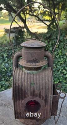 Vintage Antique Hibbard Spencer Bartlett & Co OVB Wagon Bantie Lantern