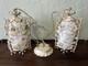 Vintage Antique Italian tole 3 bulb Lantern Pendant Light