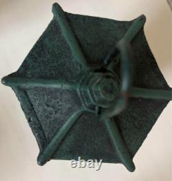 Vintage Antique Japanese Iron Hanging Lantern Candle stand TOUROU Height 30cm
