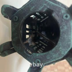 Vintage Antique Japanese Iron Hanging Lantern Candle stand TOUROU Height 30cm