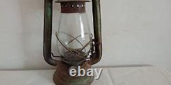 Vintage Antique Kerosene Lantern Oil Lamp Old Made In India Collectible L4