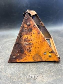 Vintage Antique Kerosene Oil Lantern Square Frame Metal Wick Flame Burner Lamp