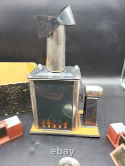Vintage Antique Magic Lantern Projector with Glass Slides RARE