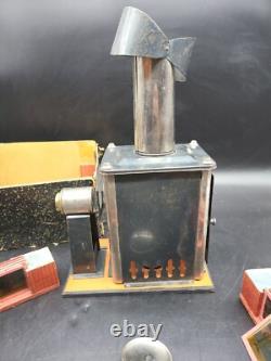 Vintage Antique Magic Lantern Projector with Glass Slides RARE