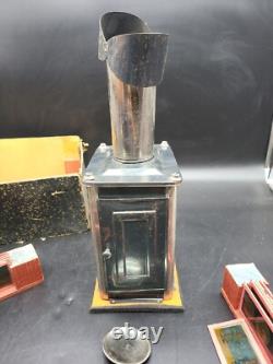 Vintage Antique Magic Lantern Projector with Glass Slides RARE