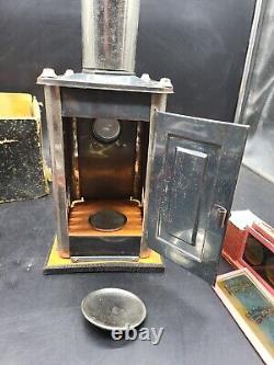 Vintage Antique Magic Lantern Projector with Glass Slides RARE