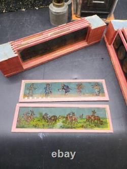 Vintage Antique Magic Lantern Projector with Glass Slides RARE