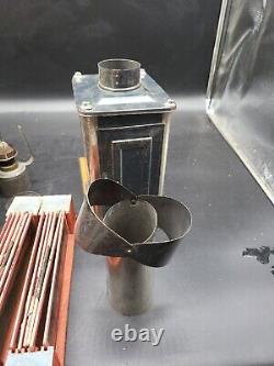Vintage Antique Magic Lantern Projector with Glass Slides RARE
