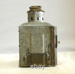 Vintage Antique Marine Nautical Lamp Lantern Green amd Red Glass