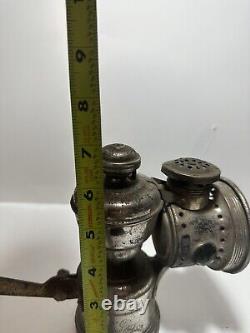 Vintage Antique Miller Mfg Arc Light CARBIDE BICYCLE Lamp LANTERN Light 1900's
