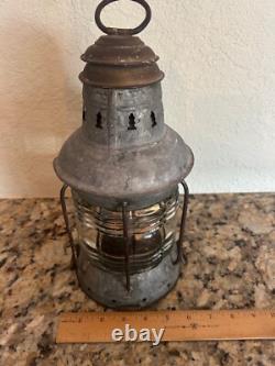 Vintage Antique National Marine Lamp CO New York, Nautical Lantern