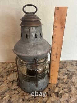 Vintage Antique National Marine Lamp CO New York, Nautical Lantern