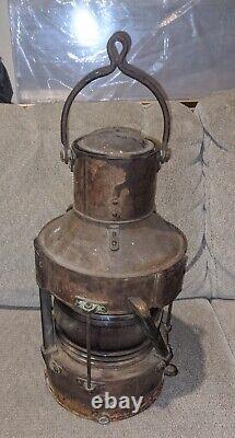 Vintage Antique Nautical Ship Hanging Oil Lantern Lamp Boat 21 Tall
