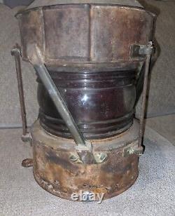 Vintage Antique Nautical Ship Hanging Oil Lantern Lamp Boat 21 Tall