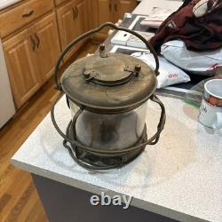Vintage / Antique Old Marine Navigation Lamp / Ships Maritime Lantern Rare