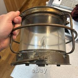 Vintage / Antique Old Marine Navigation Lamp / Ships Maritime Lantern Rare